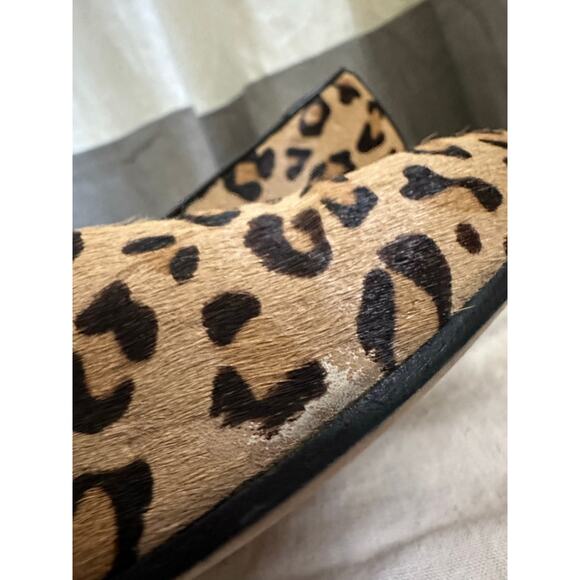 Woman leopard loafers calf skin leather flats shoes animal print sz 10 VANELI - Picture 7 of 11
